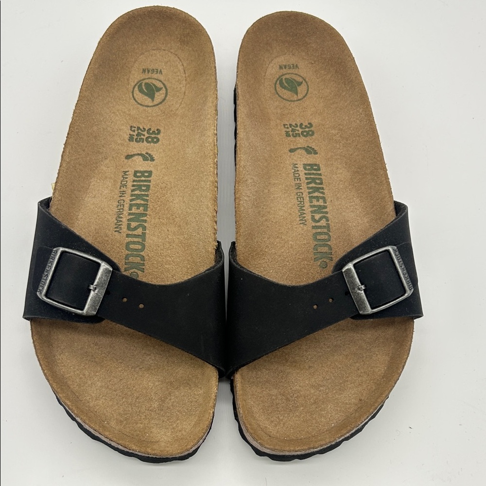 Birkenstock Madrid Black Vegan Sandals 38